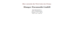 Desktop Screenshot of hunger-pneumatik.de